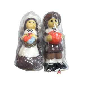 Vintage 1990s Thanksgiving Pilgrim Candles Set New Sealed Fall Retro Kitchsy
